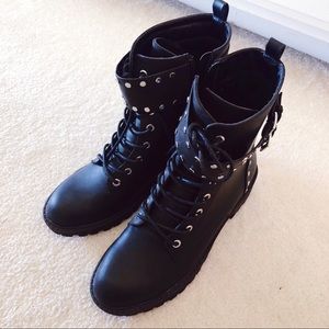 Coconuts studded combat boots Clearance